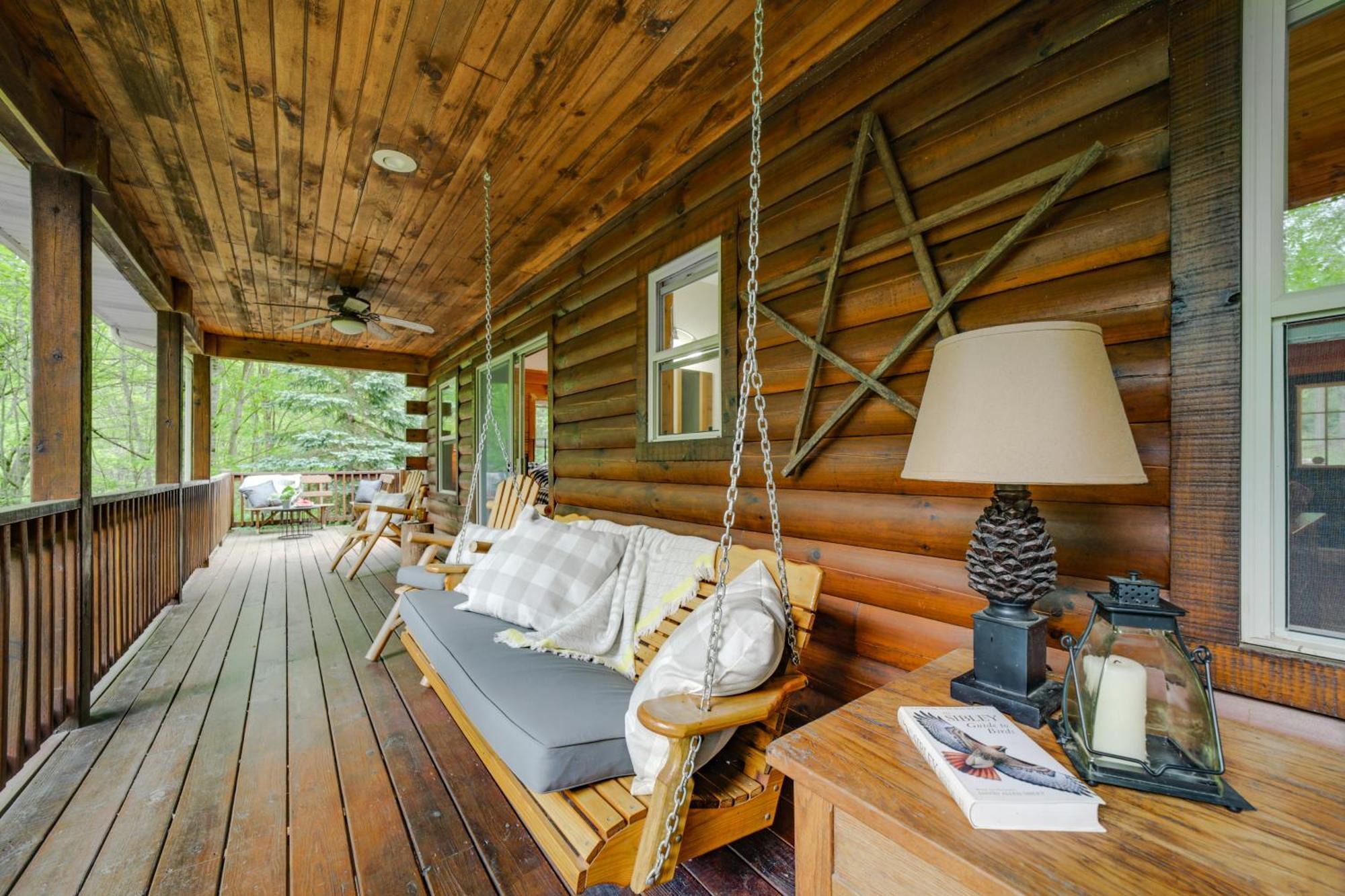 ウェインズビル Peaceful Smoky Mountain Cabin With Deck And Fire Pit!ヴィラ エクステリア 写真